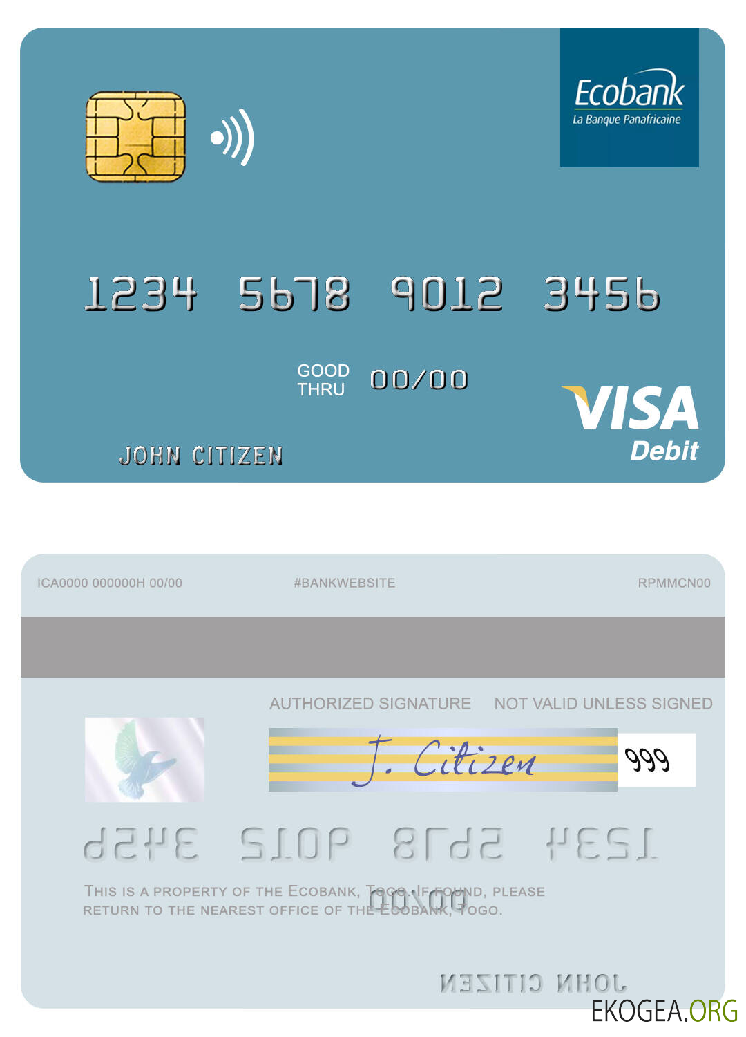 Carte de débit Visa Ecobank Togo